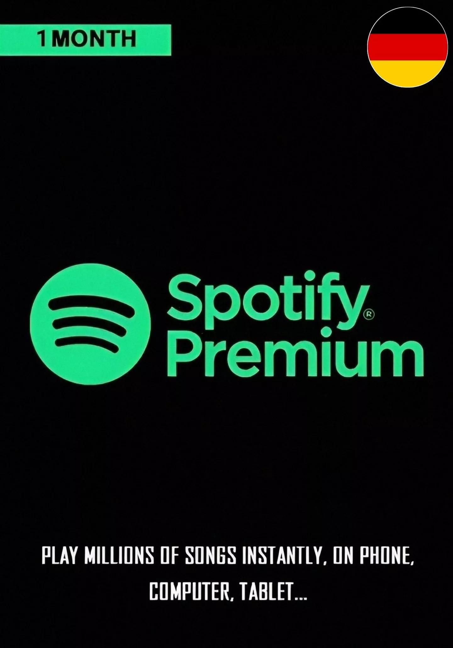 Spotify Germany 1 Month Gift Card cover image