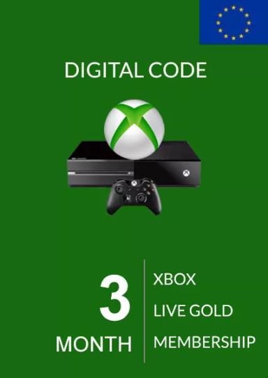 EU Xbox Live: 3 месяцев, золотой статус  cover image