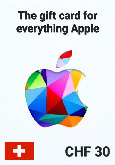 Apple iTunes Switzerland 30 CHF Gift Card cover image