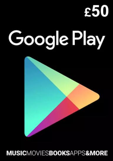 UK Google Play 50 Pound Gift Card cover image
