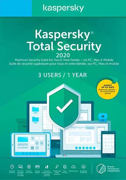 Kaspersky Total Security 2020 (3 Users / 1 Year)