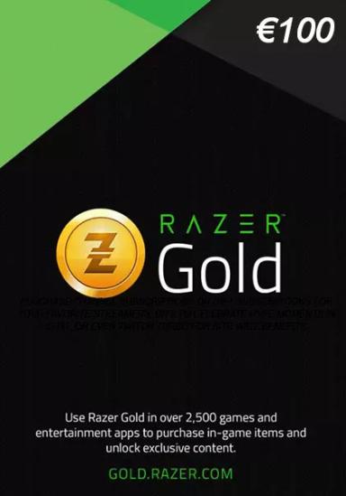 EU Razer Gold 100 Euro Подарочная Карта cover image