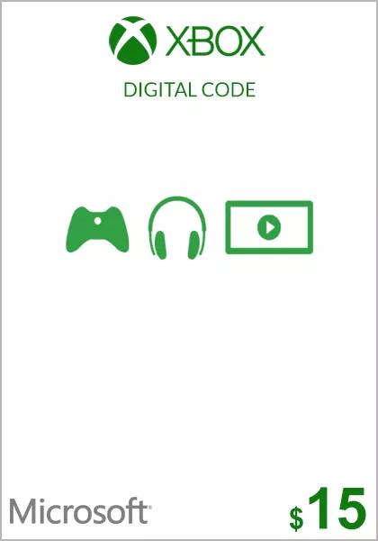 USA Xbox 15 Dollar Kinkekaart 