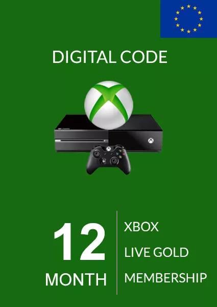 EU Xbox Live 12 Month Gold Membership 