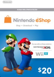 USA Nintendo eShop: подарочная карта на 20 долларов