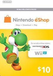 USA Nintendo eShop: подарочная карта на 10 долларов