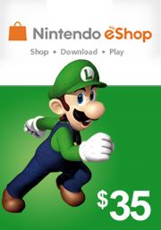USA Nintendo eShop: подарочная карта на 35 долларов