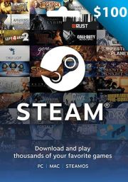 USA Steam: подарочная карта на 100 долларов